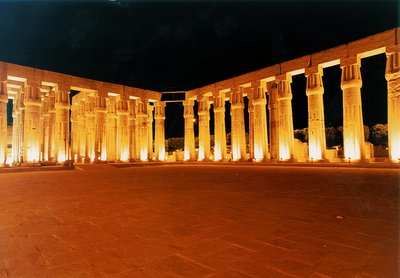 Luxor Temple Courtyard At Night